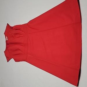 Tory Burch Red Sleeveless Sheath Lined Wool Silk Blend A Line Dress Size 4
